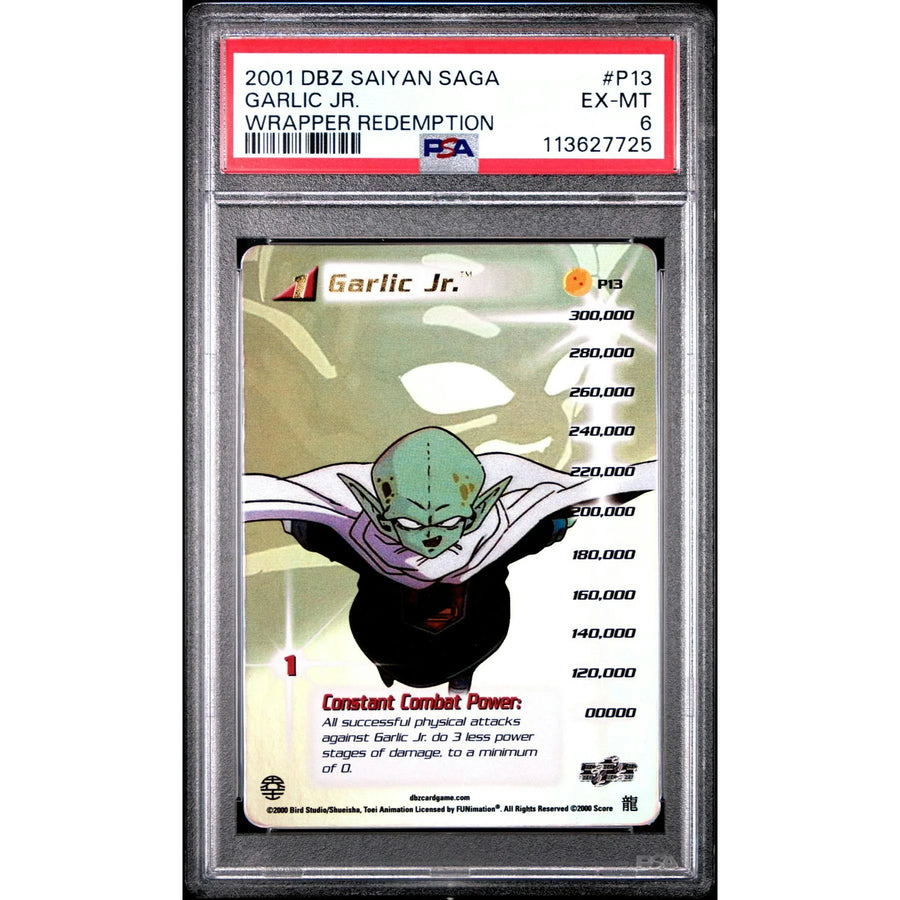 Dragon Ball Z Saiyan Saga Garlic Jr P13 Wrapper Redemption | PSA 6