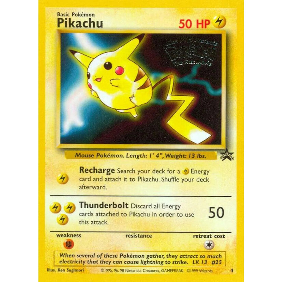 Pokemon WOTC Black Star Movie Promo Pikachu 4 | Near Mint