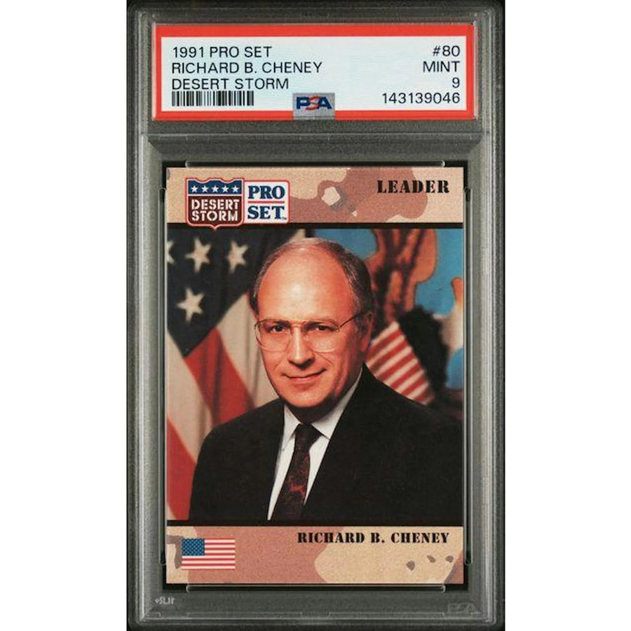 Richard B Cheney Signed 1991 Pro Set Desert Storm Card | PSA 9 Rookie
