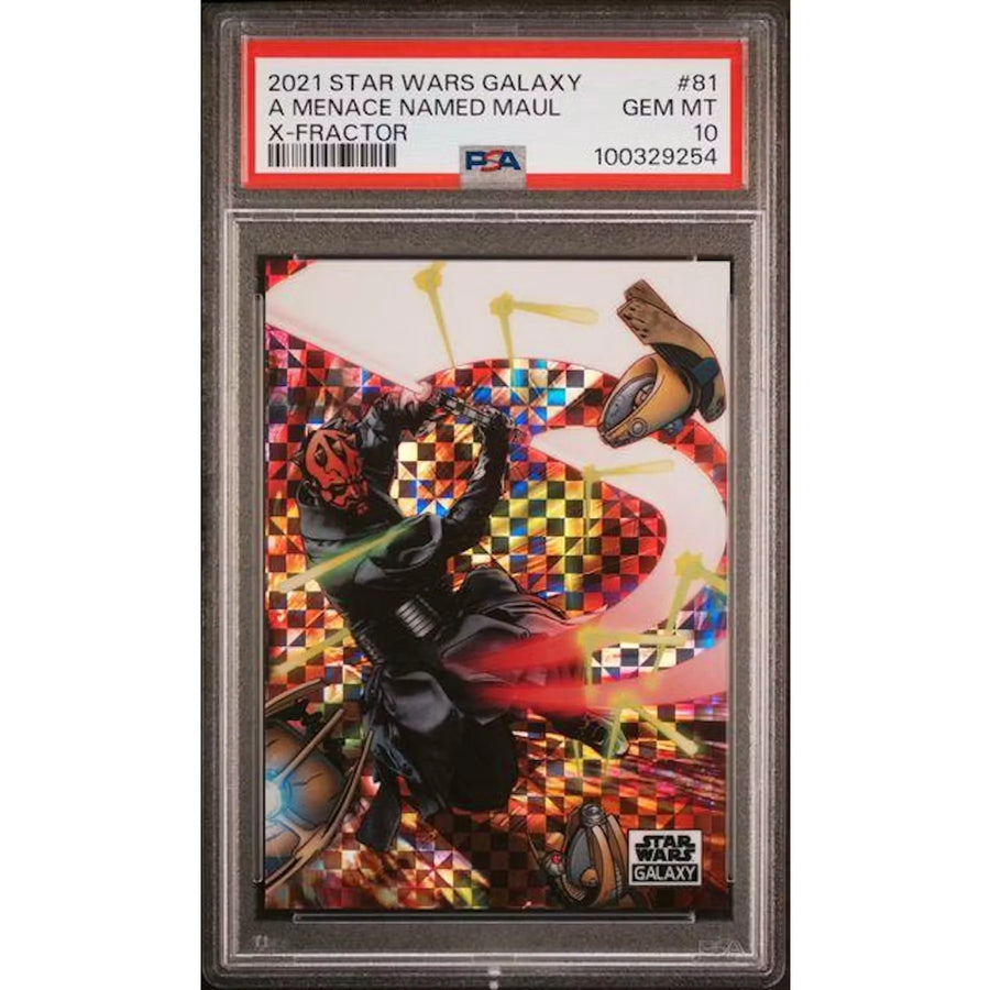 Darth Maul 2021 Topps Star Wars Galaxy #81 Card | PSA 10 X-Fractor