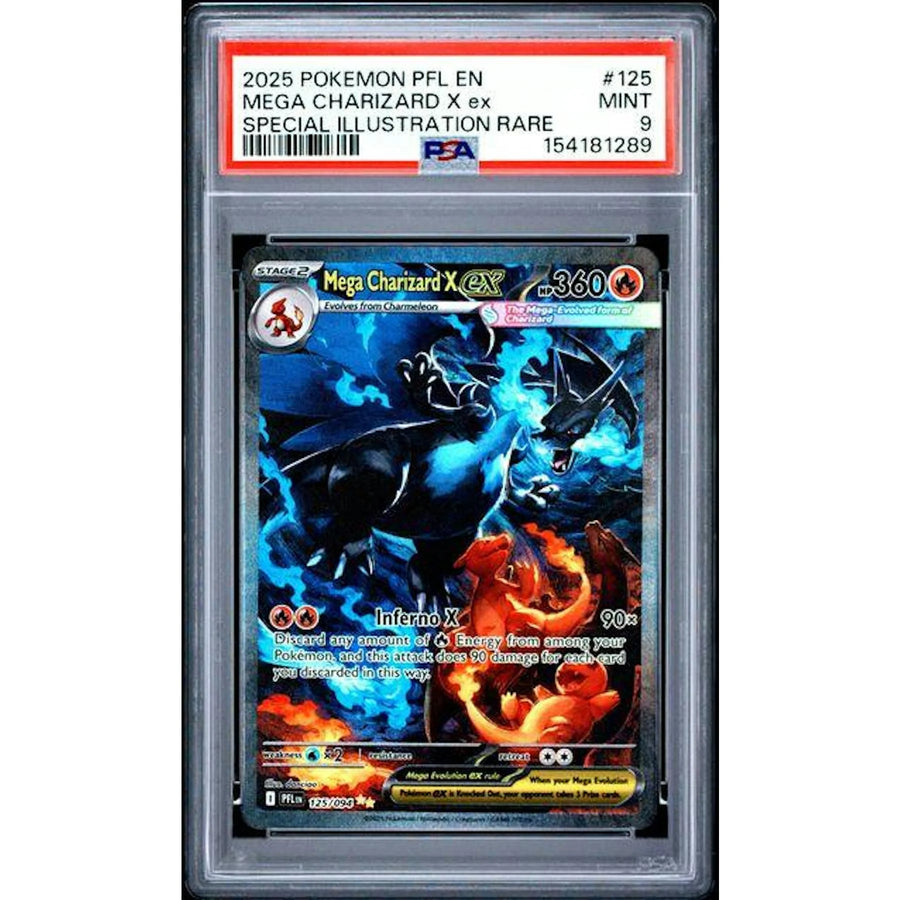 2025 Pokemon Phantasmal Flames Mega Charizard X Ex SIR #125 | PSA 9