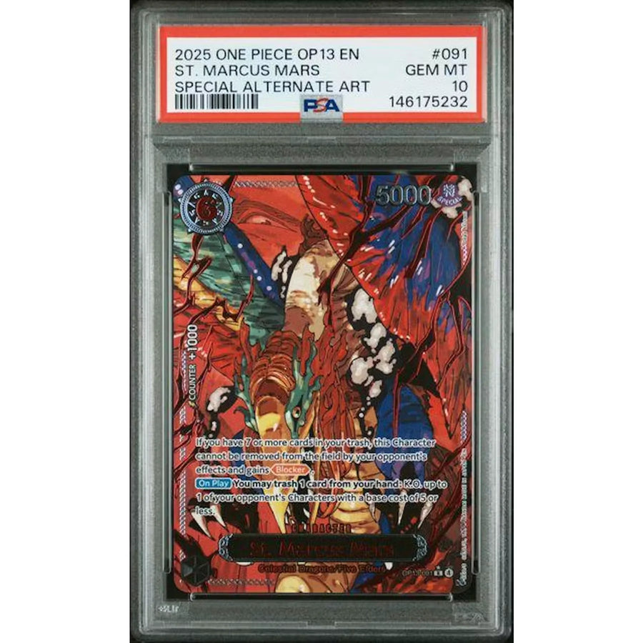 2025 One Piece St. Marcus Mars Special Alt Art #091 | PSA 10
