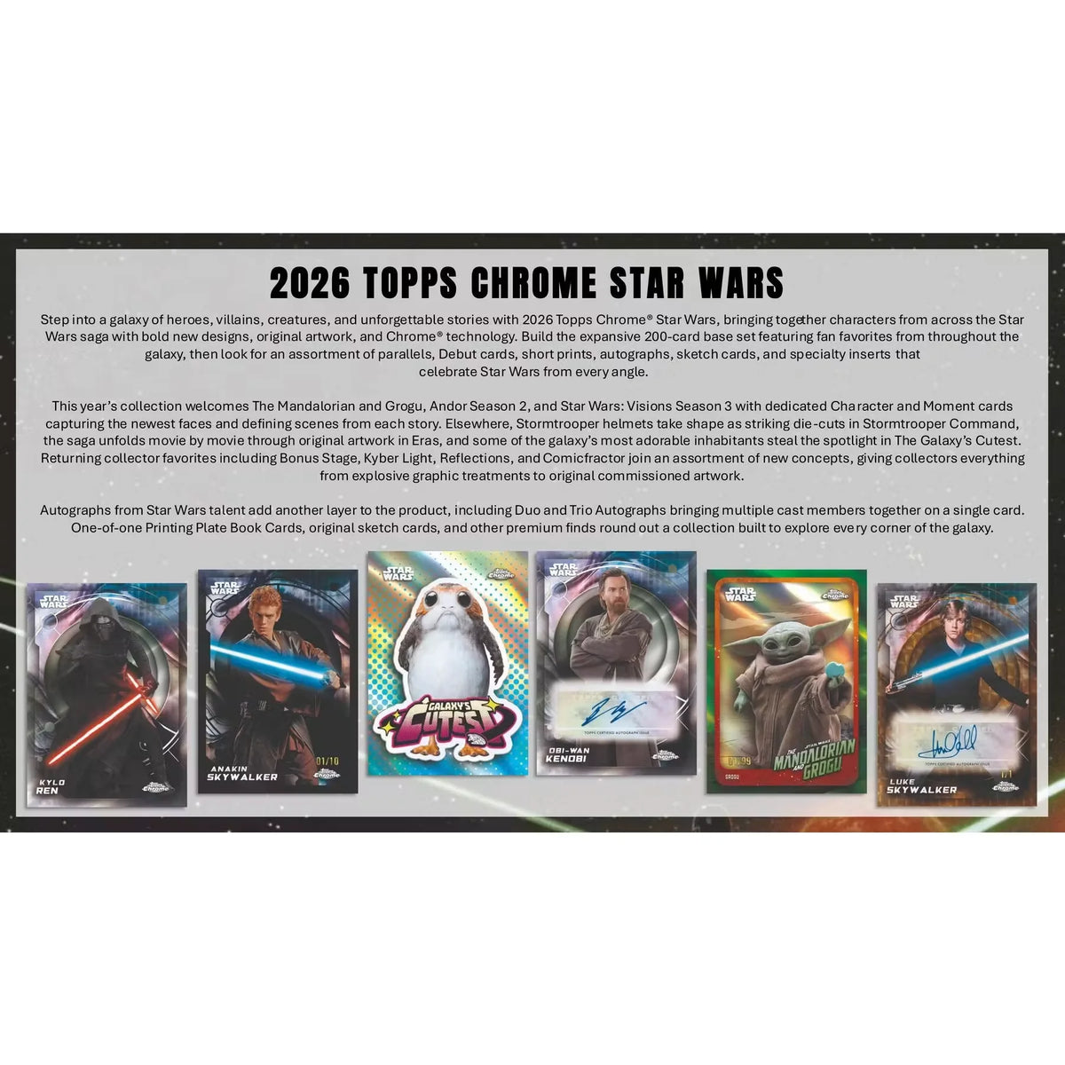 2026 Topps Chrome Star Wars Blaster Box | Presell (Ships Sealed Only)