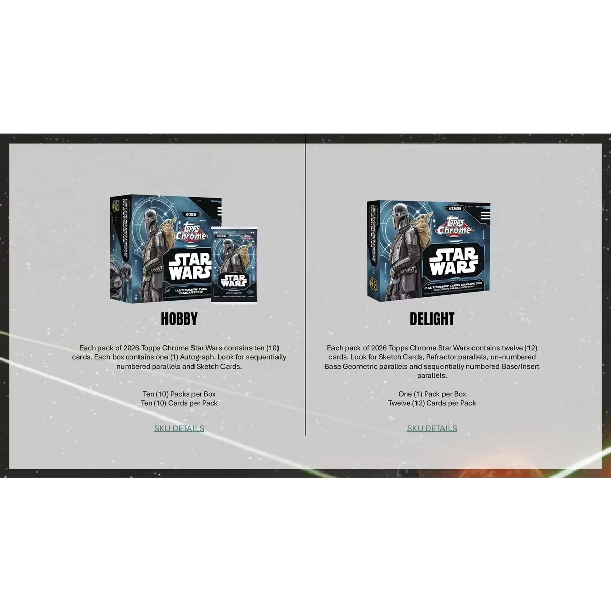 2026 Topps Chrome Star Wars Blaster Box | Presell (Ships Sealed Only)