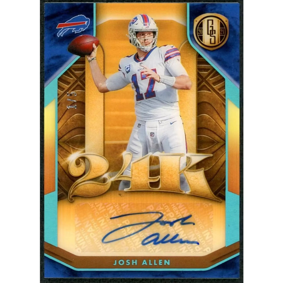 Josh Allen Signed 2021 Panini Gold Standard Card | 24K Autographs Platinum/5