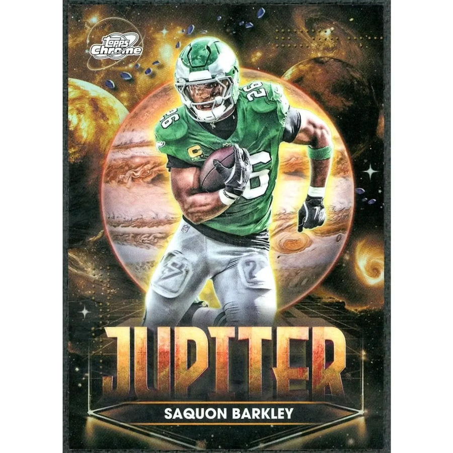 Saquon Barkley 2025 Topps Cosmic Chrome Planetary Pursuit Jupiter Card