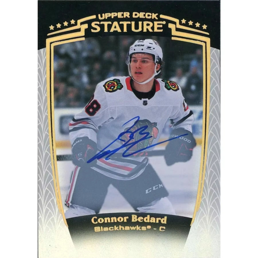 Connor Bedard Signed 2024-25 Upper Deck Stature Card #25