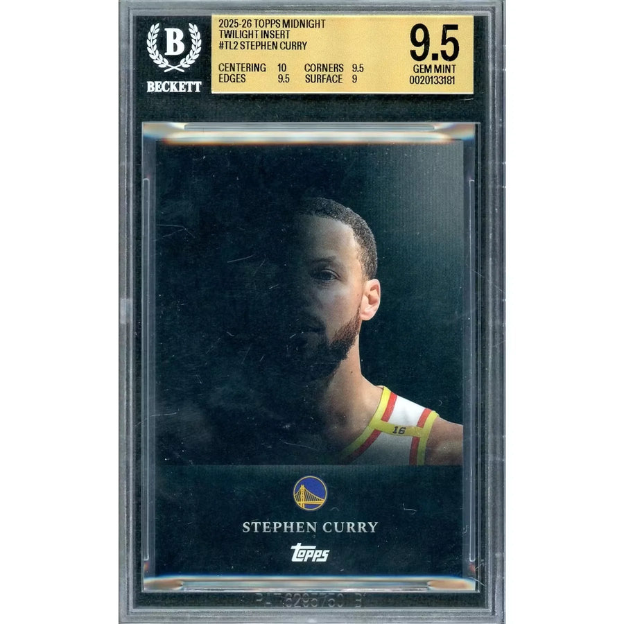 Stephen Curry 2025-26 Topps Midnight Twilight Insert #TL2 | BGS 9.5