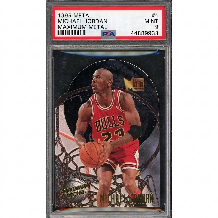 Michael Jordan 1995 Fleer Metal Maximum Metal #4 Card | PSA 9