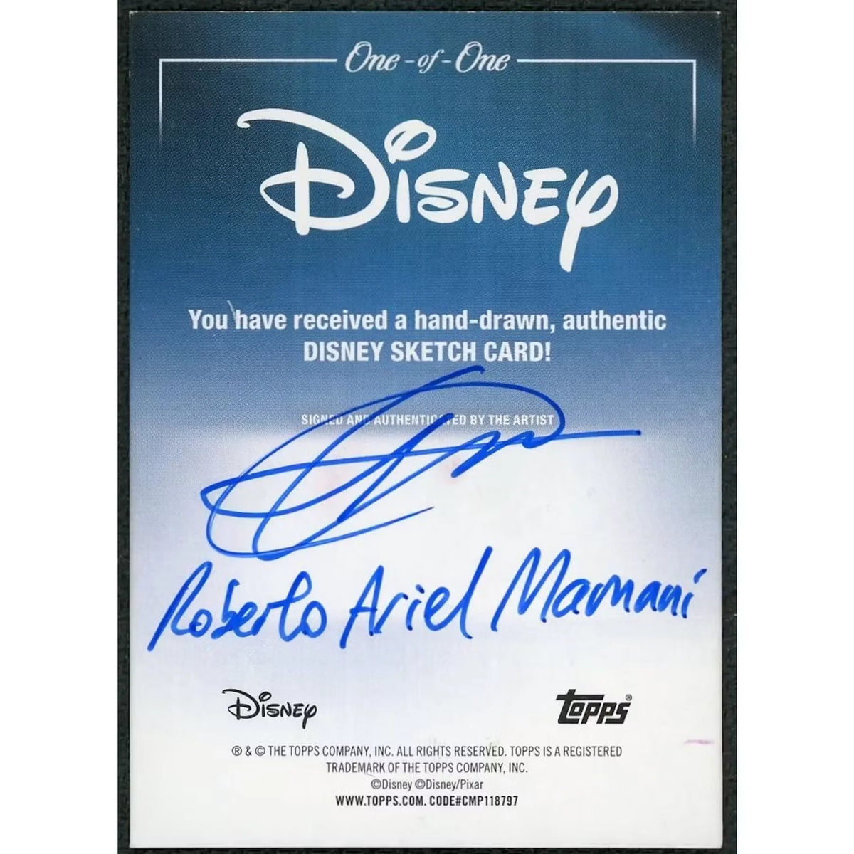 2026 Topps Disney Pluto Sketch Card | One-of-One