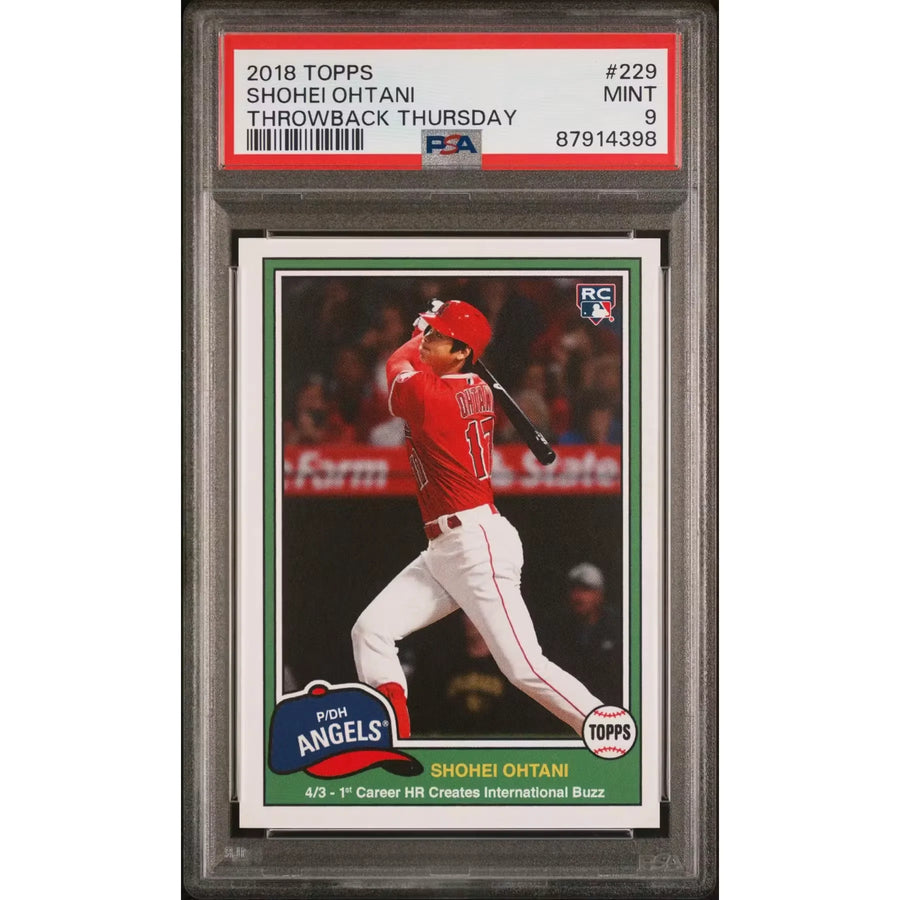 Shohei Ohtani 2018 Topps Rookie Throwback Thursday #229 | PSA 9