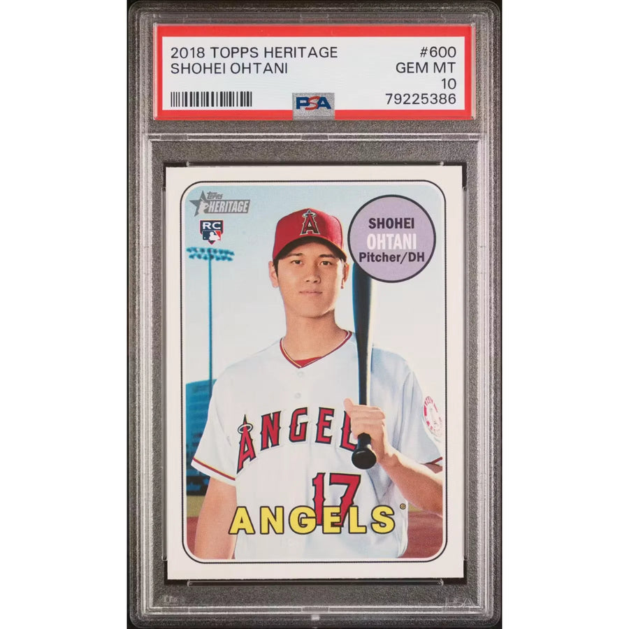 2018 Topps Heritage Shohei Ohtani Rookie #600 PSA 10 - D2