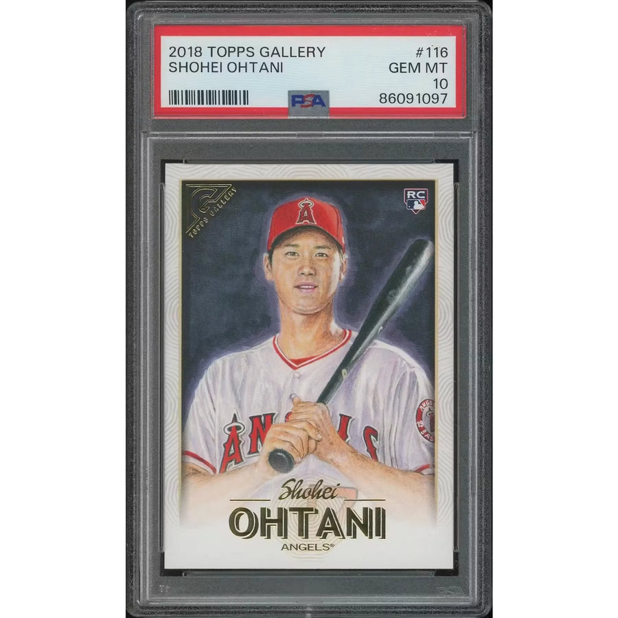 Shohei Ohtani 2018 Topps Gallery #116 Rookie Card | PSA 10 Gem Mint
