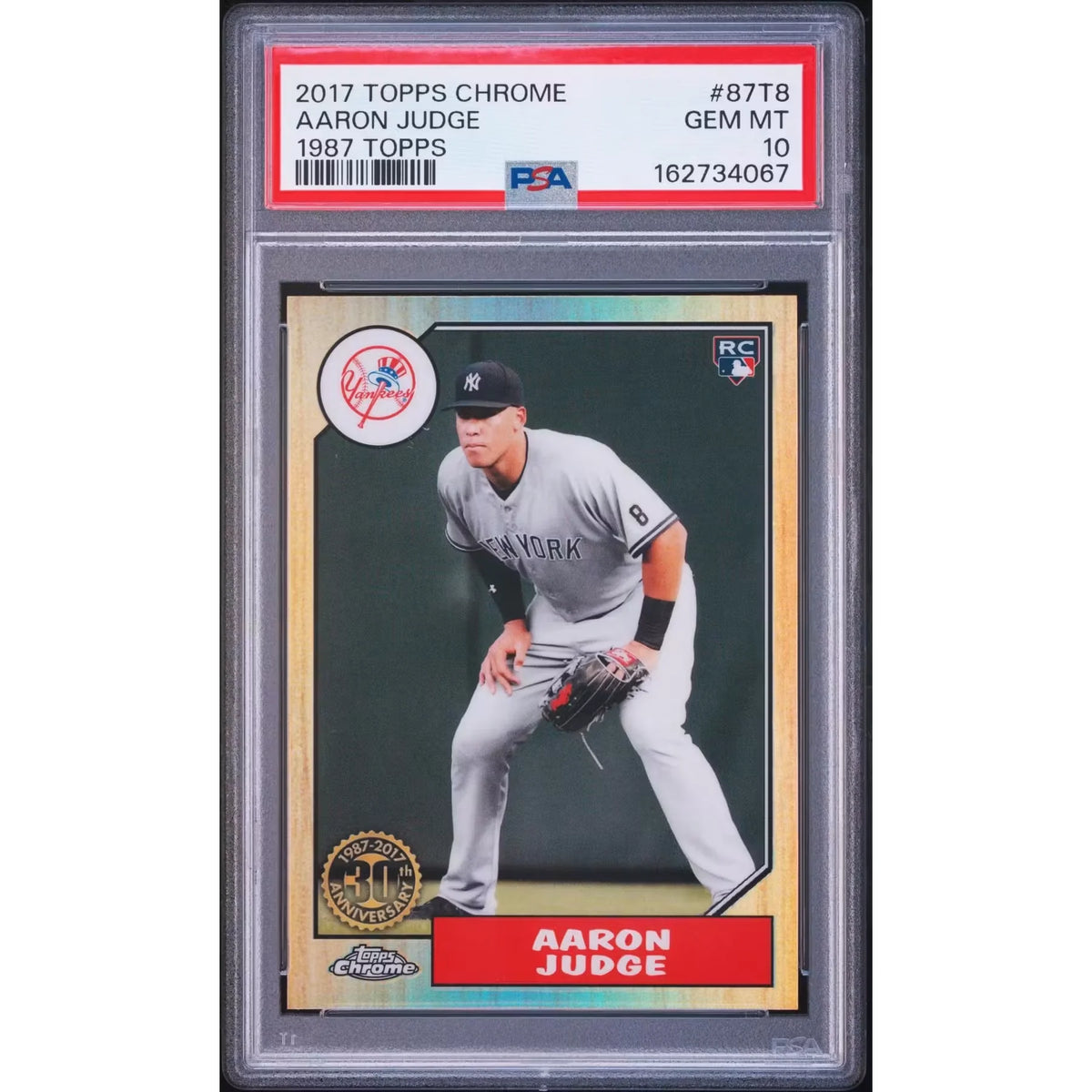 Aaron Judge 2017 Topps Chrome Rookie 1987 Design #87T-8 | PSA 10