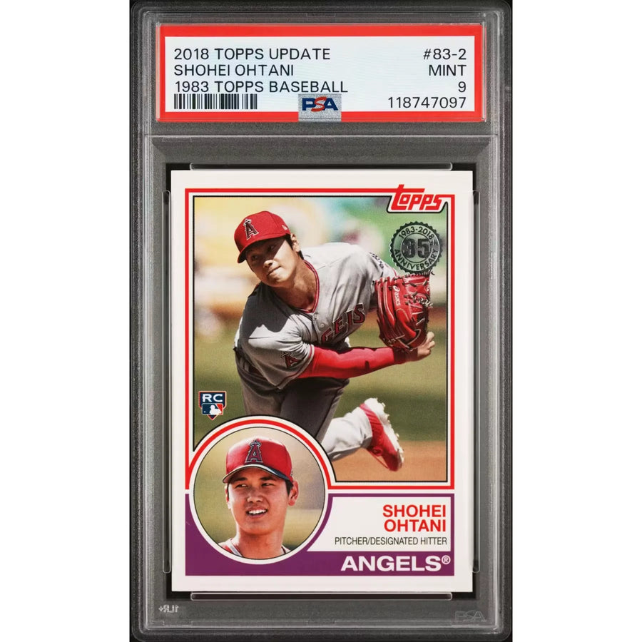 Shohei Ohtani 2018 Topps Update Rookie 1983 Topps #83-2 | PSA 9