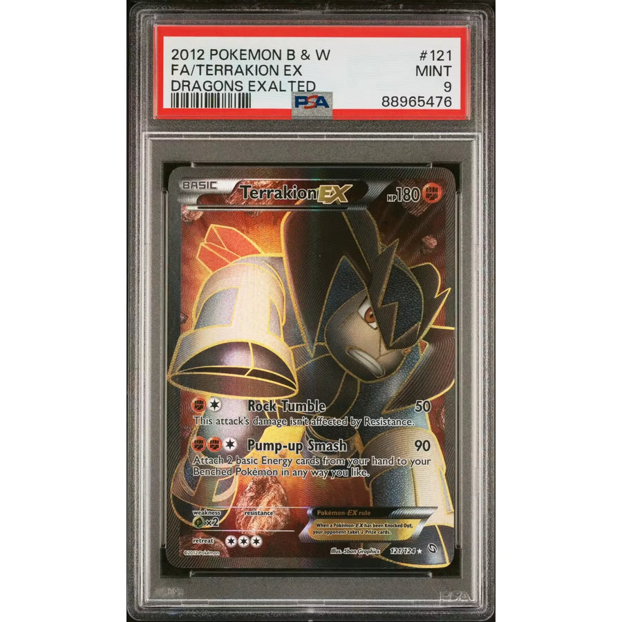 2012 Pokemon Dragons Exalted Terrakion EX Full Art #121 | PSA 9