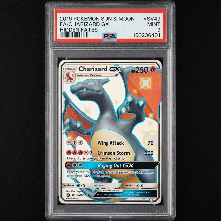 2019 Pokemon Hidden Fates Charizard GX #SV49 | PSA 9