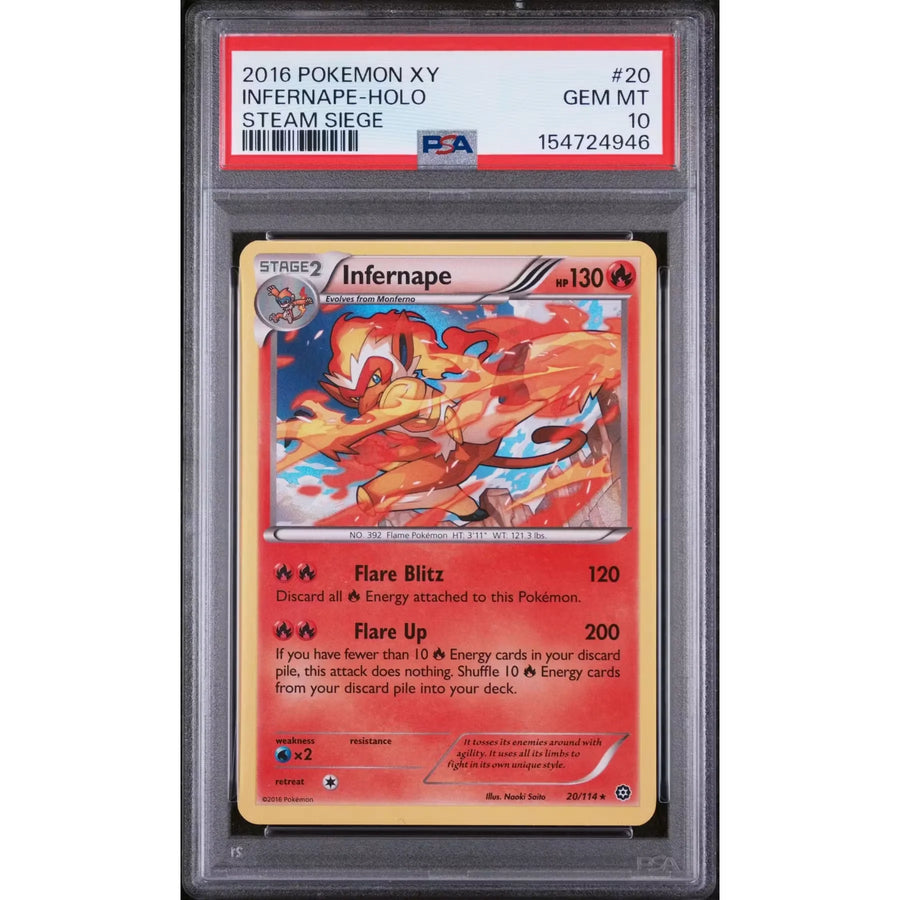 2016 Pokemon Steam Siege Infernape Holo #20 | PSA 10
