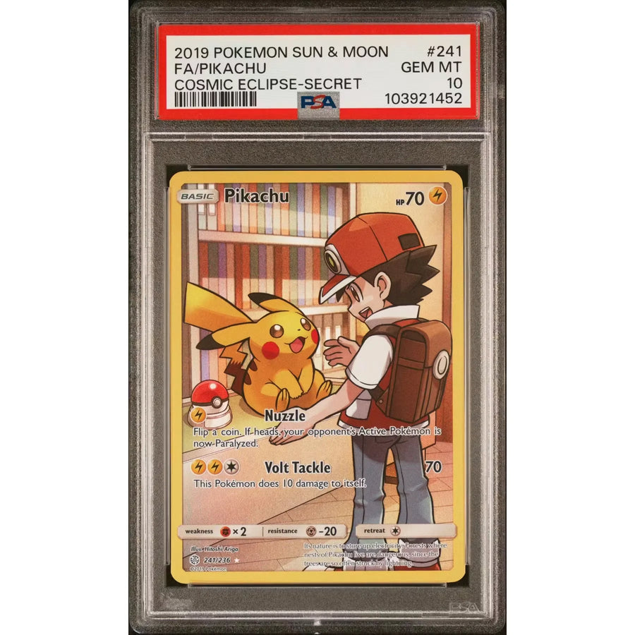 2019 Pokemon Cosmic Eclipse Pikachu Secret Rare #241 | PSA 10