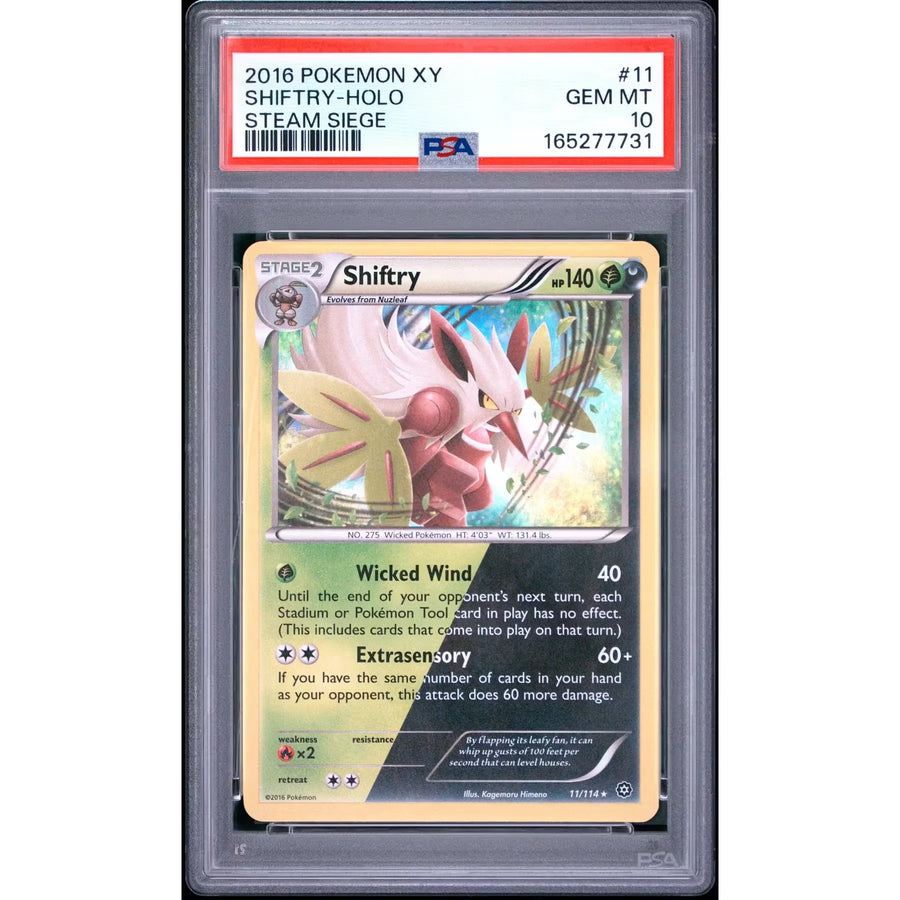 2016 Pokemon Steam Siege Shiftry Holo #11 | PSA 10