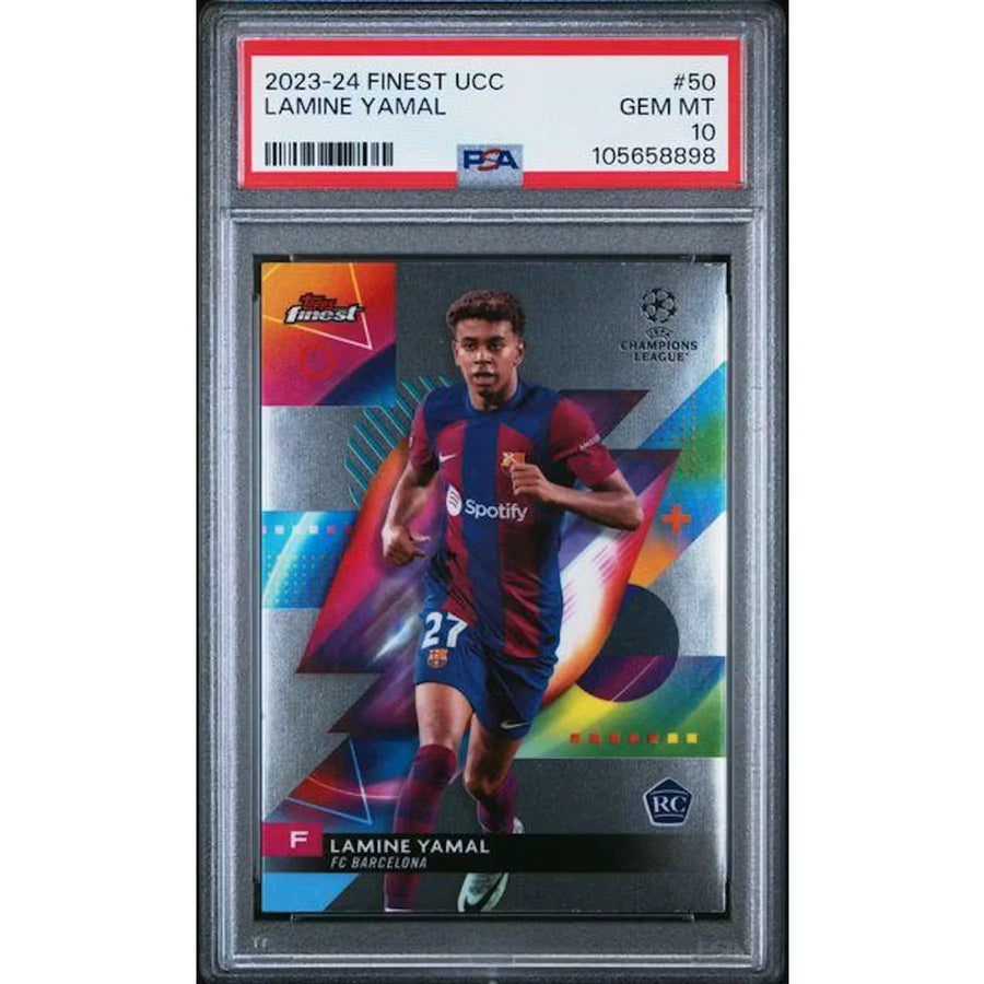 Lamine Yamal 2023-24 Topps Finest UCC Rookie #50 | PSA 10