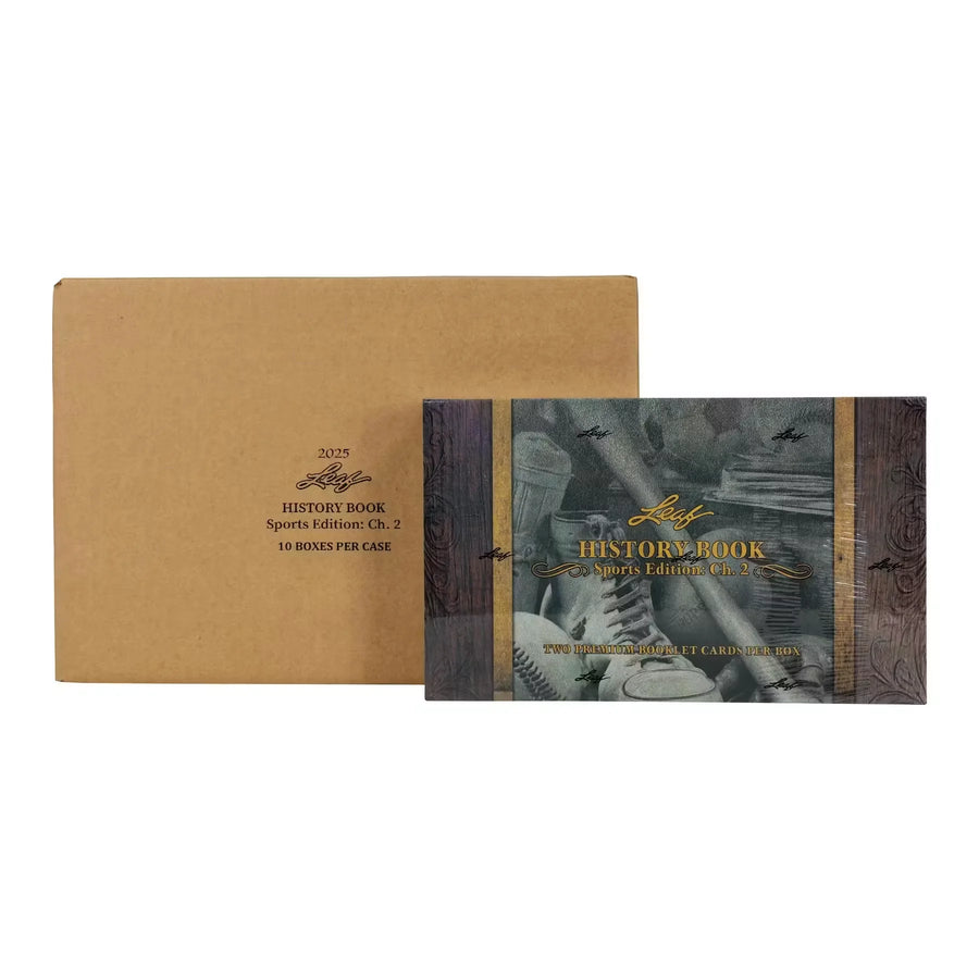 2025 Leaf History Book Sports Edition Chapter 2 | 10-Box Hobby Case (Ships Sealed Only)