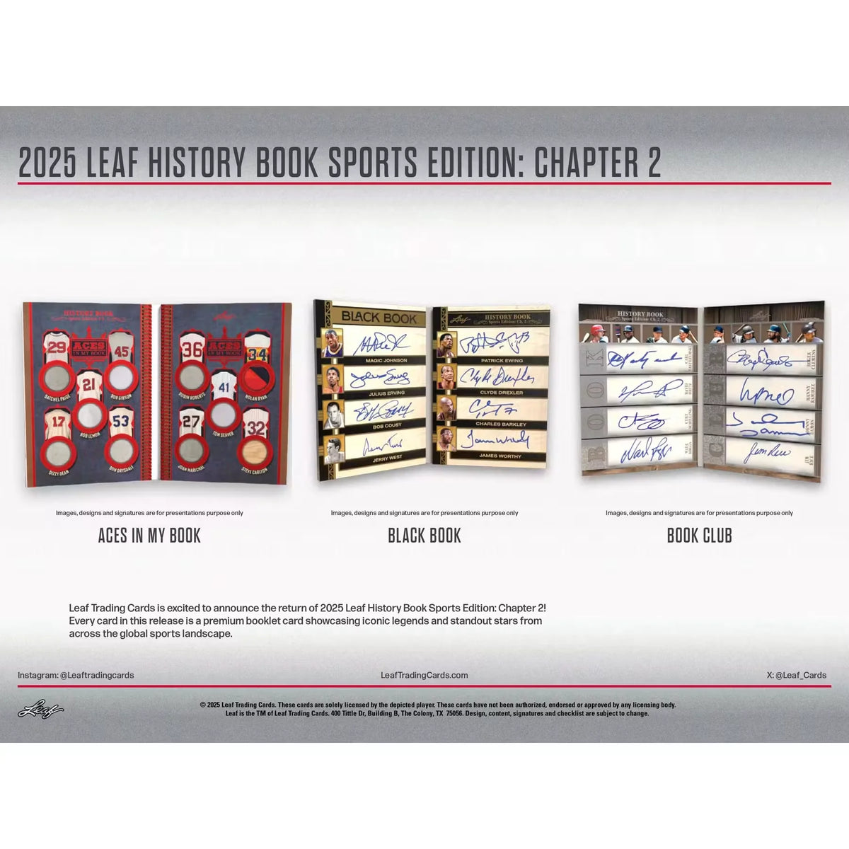 2025 Leaf History Book Sports Edition Chapter 2 | 10-Box Hobby Case (Ships Sealed Only)