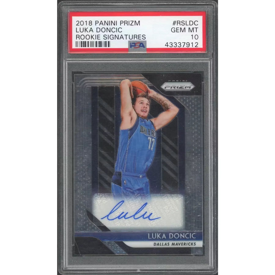 Luka Doncic Signed 2018-19 Panini Prizm Rookie Card | PSA 10