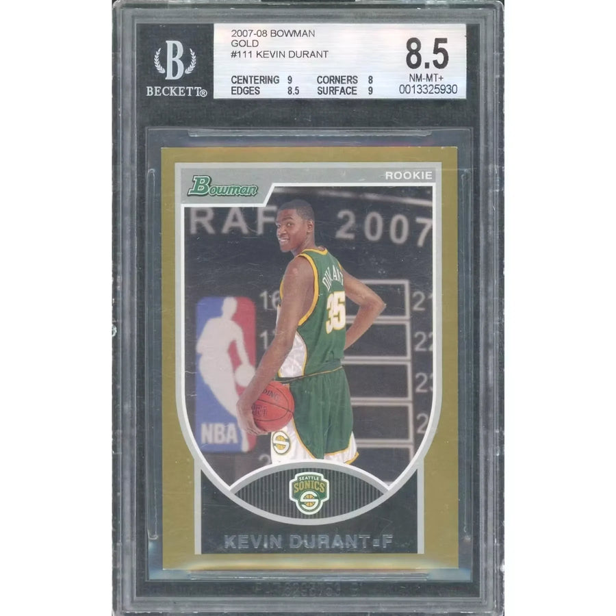 Kevin Durant 2007-08 Bowman Gold Card | BGS 8.5