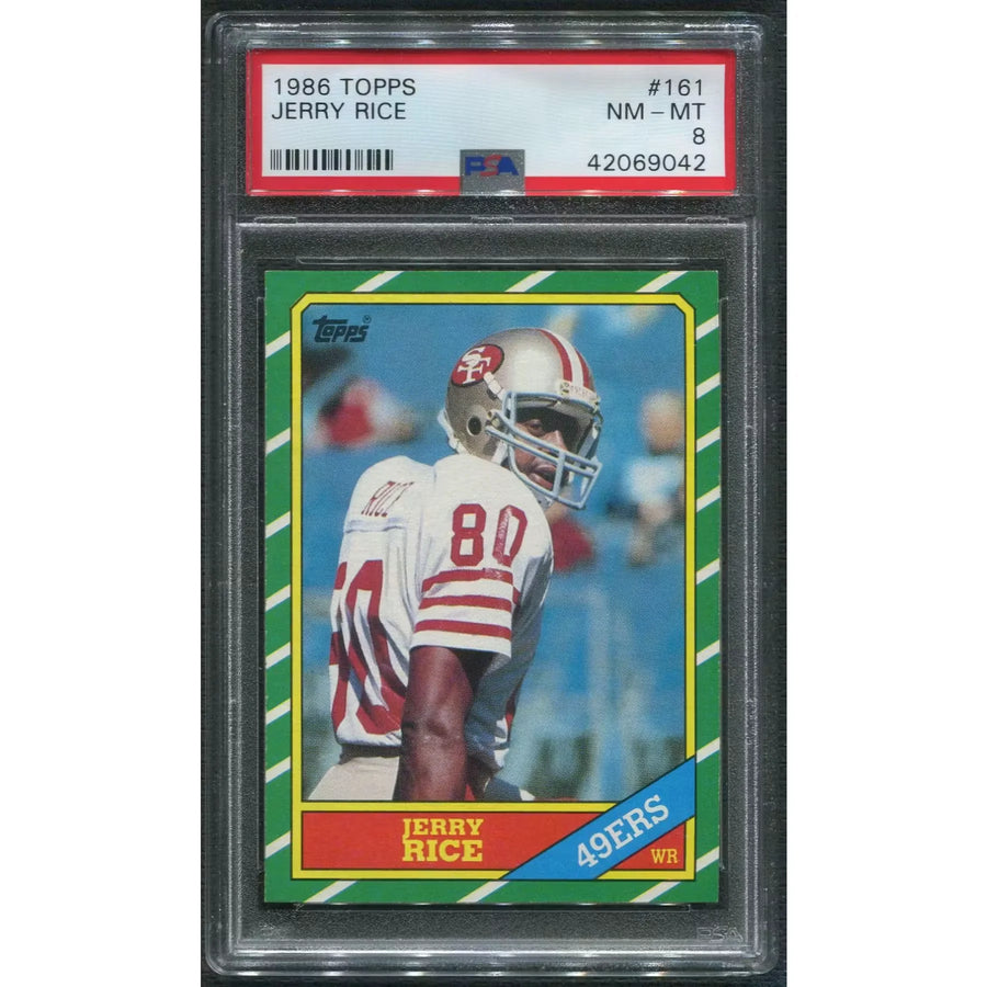 Jerry Rice 1986 Topps Football #161 Rookie Card | PSA 8 NM-MT