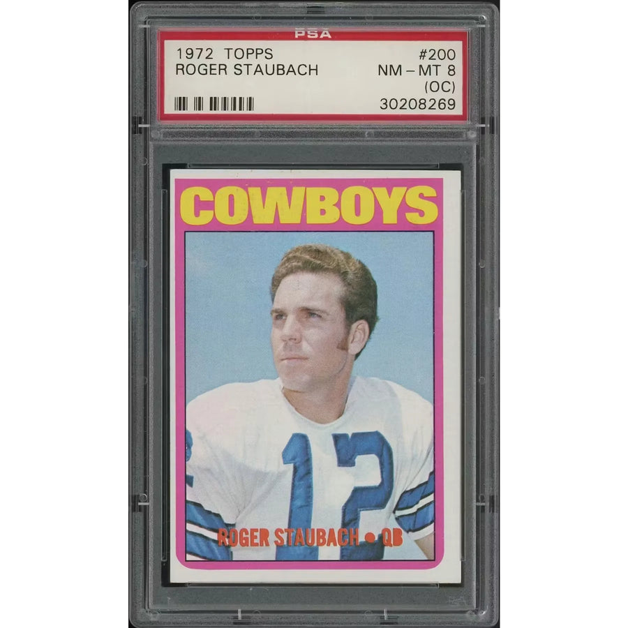 Roger Staubach 1972 Topps Football #200 Rookie Card | PSA 8 NM-MT