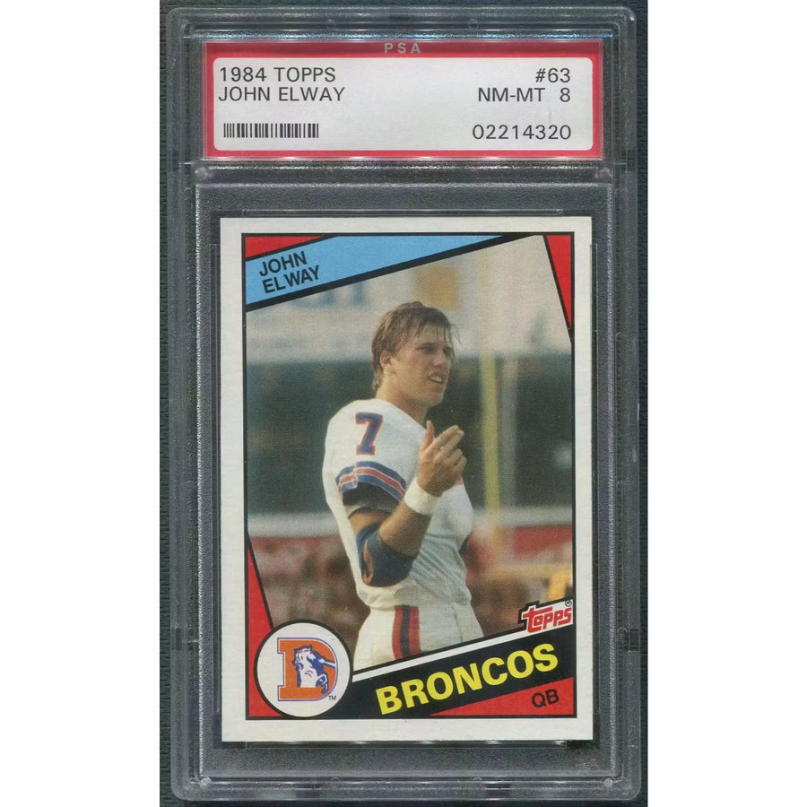John Elway 1984 Topps Football #63 Rookie Card | PSA 8 NM-MT