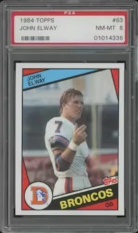 John Elway 1984 Topps Football #63 Rookie Card | PSA 8 NM-MT