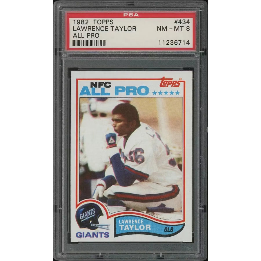 Lawrence Taylor 1982 Topps Football #434 Rookie Card | PSA 8 NM-MT
