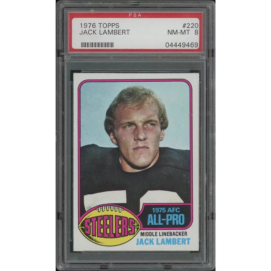 Jack Lambert 1976 Topps Football Rookie Card #220 | PSA 8