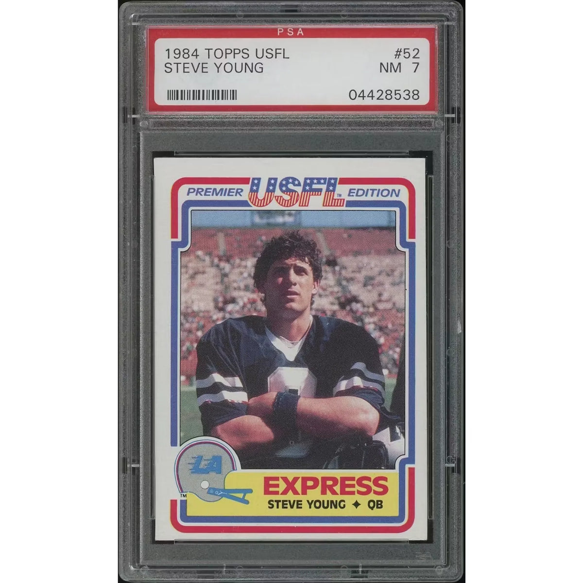 Steve Young 1984 Topps USFL Football #52 Rookie Card | PSA 7 (NM)