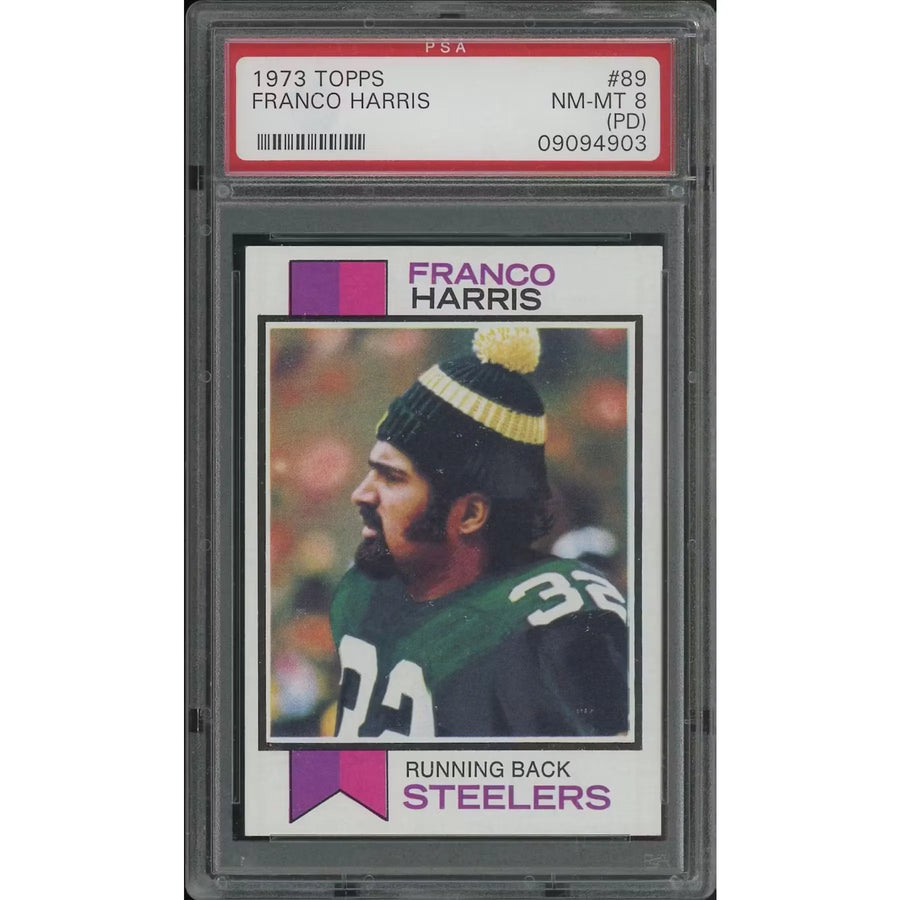 Franco Harris 1973 Topps Football Rookie Card #89 | PSA 8 NM-MT