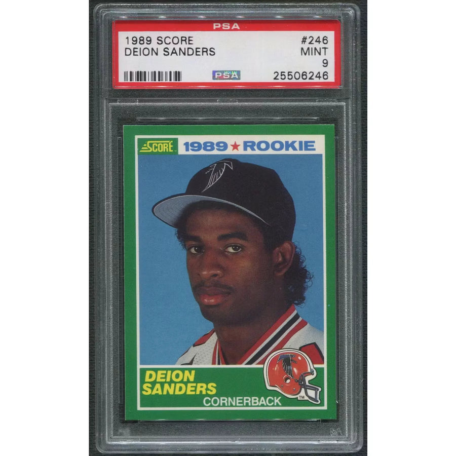 Deion Sanders 1989 Score Football Rookie Card #246 | PSA 9 Mint