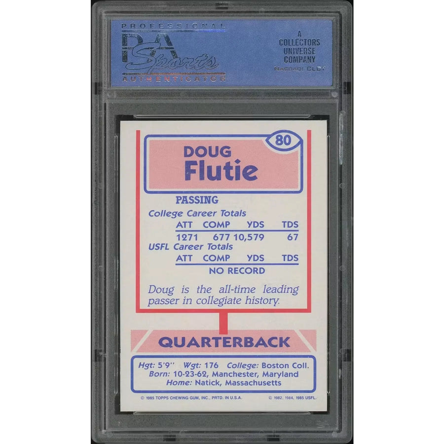 Doug Flutie 1985 Topps USFL Football #80 Rookie Card | PSA 8 NM-MT