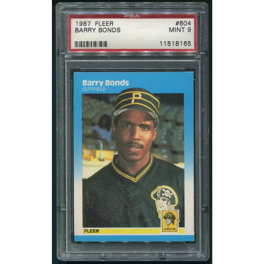 Barry Bonds 1987 Fleer Baseball #604 Rookie Card | PSA 9 Mint