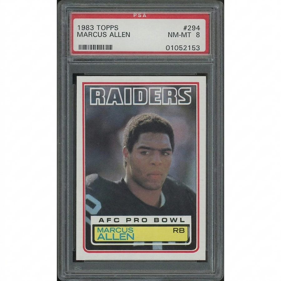 Marcus Allen 1983 Topps Football Rookie Card #294 | PSA 8 NM-MT