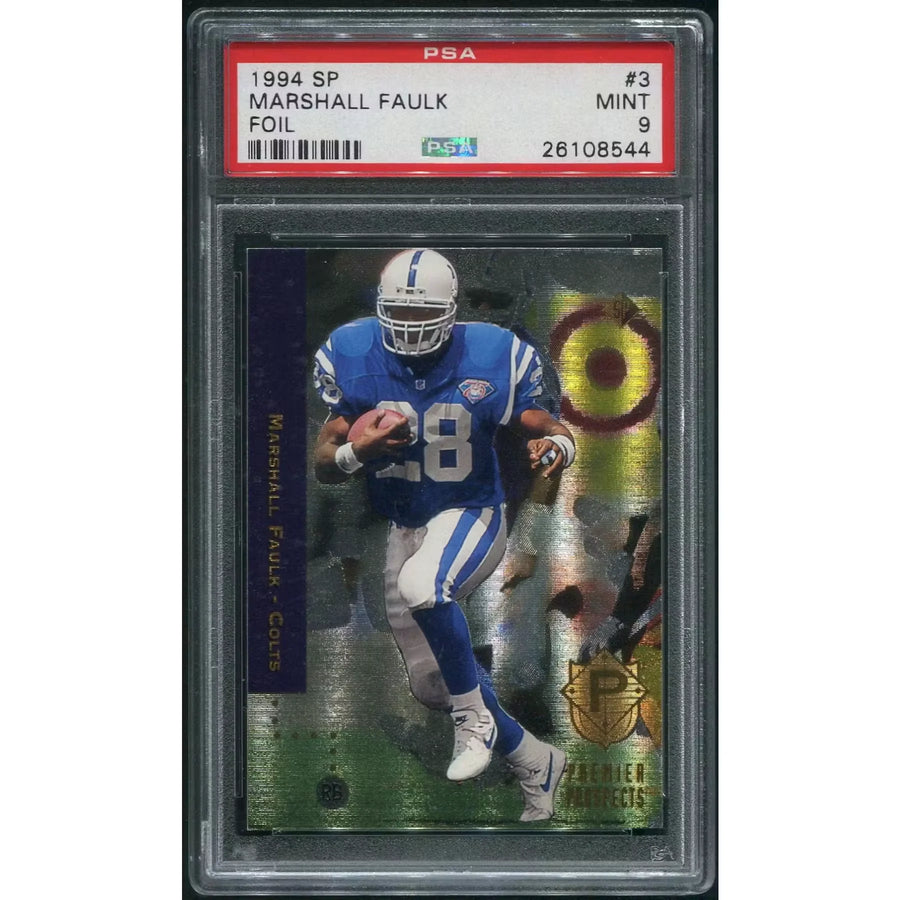 Marshall Faulk 1994 Upper Deck SP Football #3 Foil Rookie Card | PSA 9