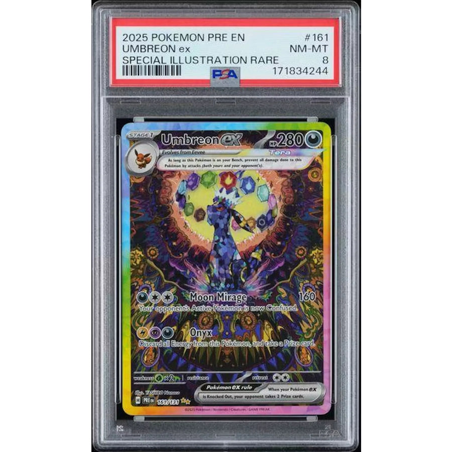 Umbreon ex SIR #161 PSA 8 | 2025 Pokemon Prismatic Evolutions