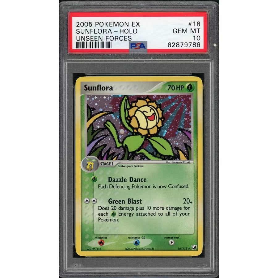 2005 Pokemon EX Unseen Forces Sunflora Holo #16 | PSA 10