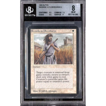 Magic the Gathering Alpha Swords to Plowshares | BGS 8 Graded | Near Mint