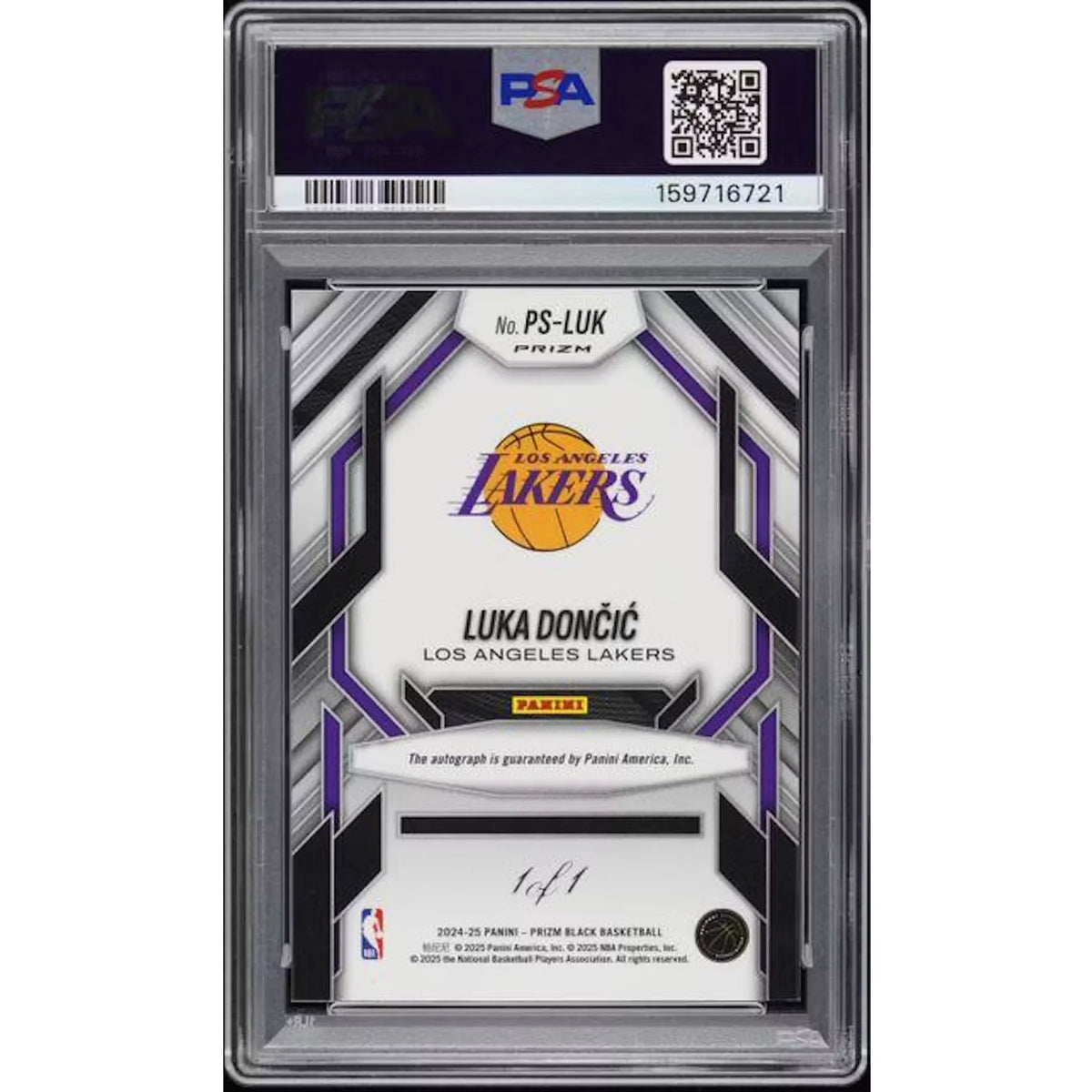 Luka Doncic Signed 2024 Panini Prizm Card | Black Prolific Signatures 1/1