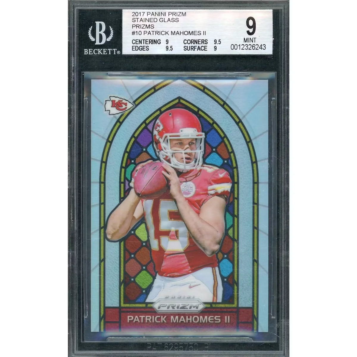 Patrick Mahomes 2017 Panini Prizm Stained Glass Rookie #10 | BGS 9