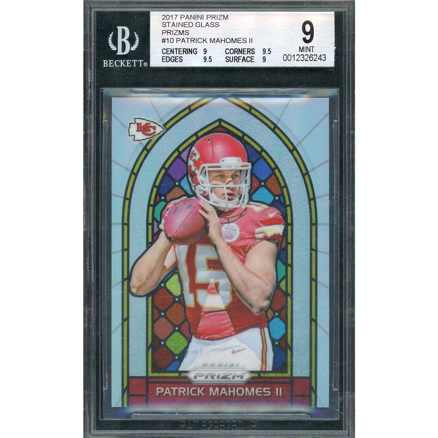 Patrick Mahomes 2017 Panini Prizm Stained Glass Rookie #10 | BGS 9