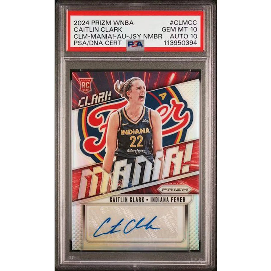 Caitlin Clark Signed 2024 Panini Prizm WNBA Card | Jersey Auto PSA 10