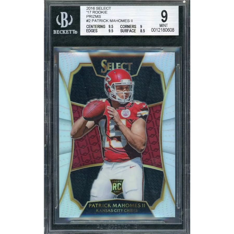 Patrick Mahomes II 2016 Panini Select XRC Rookie #2 | BGS 9